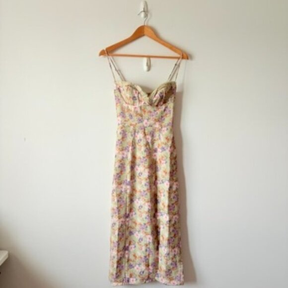 House of CB Charlotte Peony Print Floral Midi Dress Size XS - Picture 11 of 16